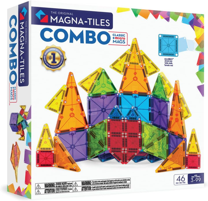 Magna-Tiles &amp; MicroMAGS 46-Piece Combo Set