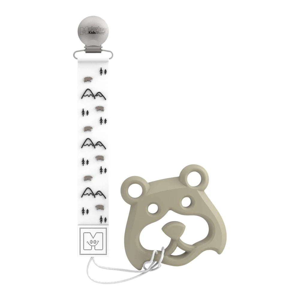 Malarkey Kids Teether Tether + Teether (Bear Mountain)