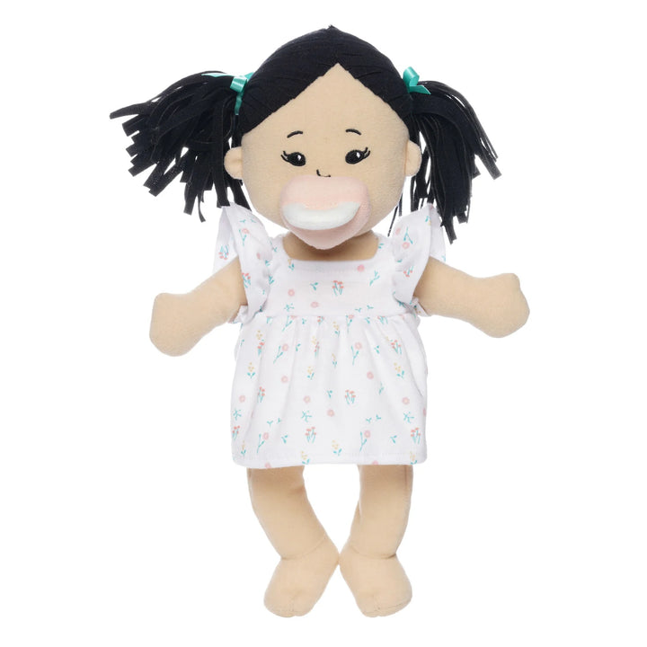 Manhattan Toy Love, Stella Doll (Light Beige with Black Pigtails)