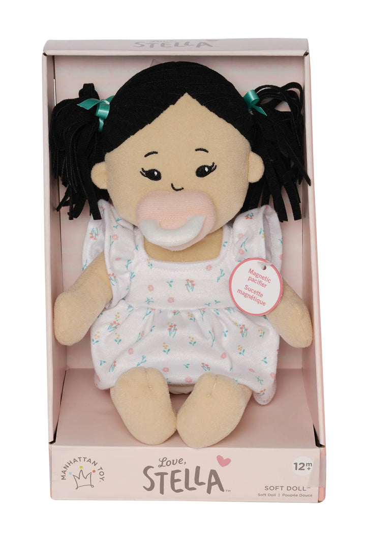 Manhattan Toy Love, Stella Doll (Light Beige with Black Pigtails)