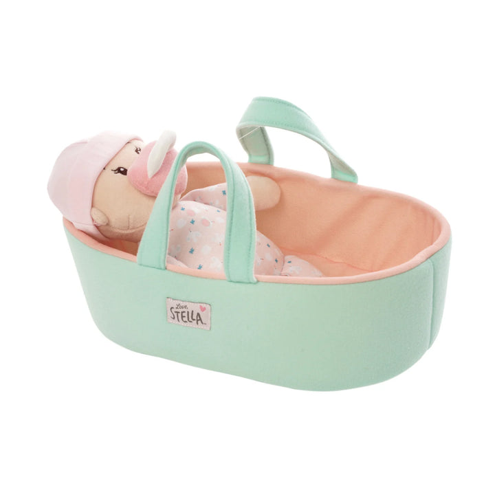 Manhattan Toy Love, Stella My First Doll & Bassinet (Peach)