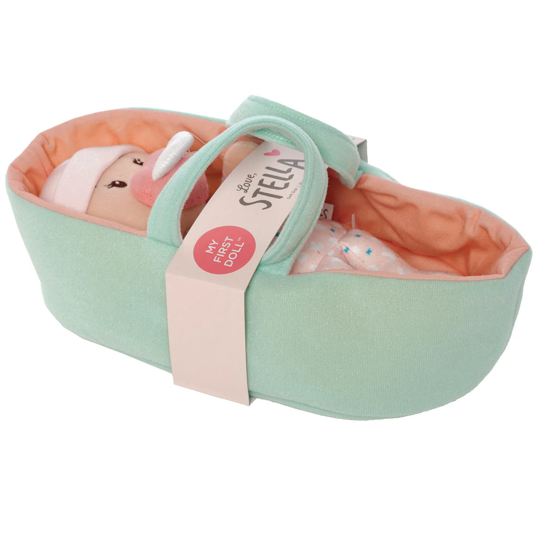 Manhattan Toy Love, Stella My First Doll & Bassinet (Peach)