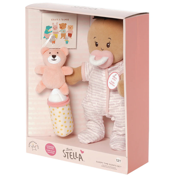 Manhattan Toy Love, Stella Sleepy Time Set (Beige Doll with Brown Tuft)