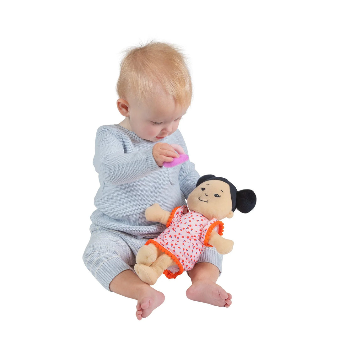 Manhattan Toy Wee Baby Stella Doll (Light Beige with Black Buns)