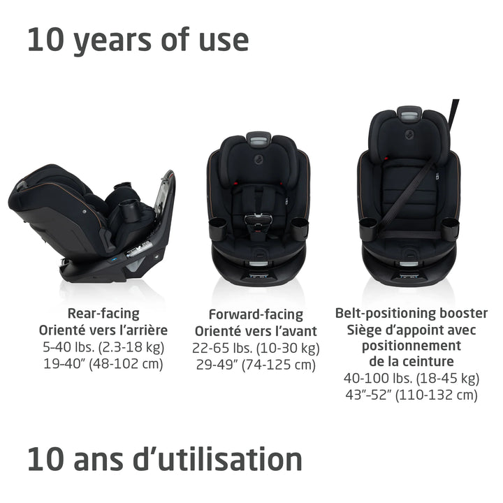 Maxi Cosi Andi 360 Rotating All-in-One Car Seat (Authentic Black)