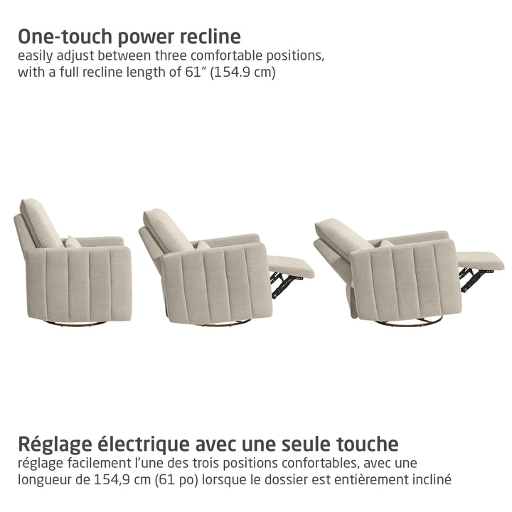 Maxi Cosi Dorian Swivel Glider &amp; Power Recliner (Chenille Fog)