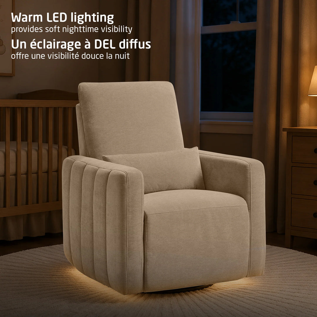Maxi Cosi Dorian Swivel Glider &amp; Power Recliner (Chenille Fog)