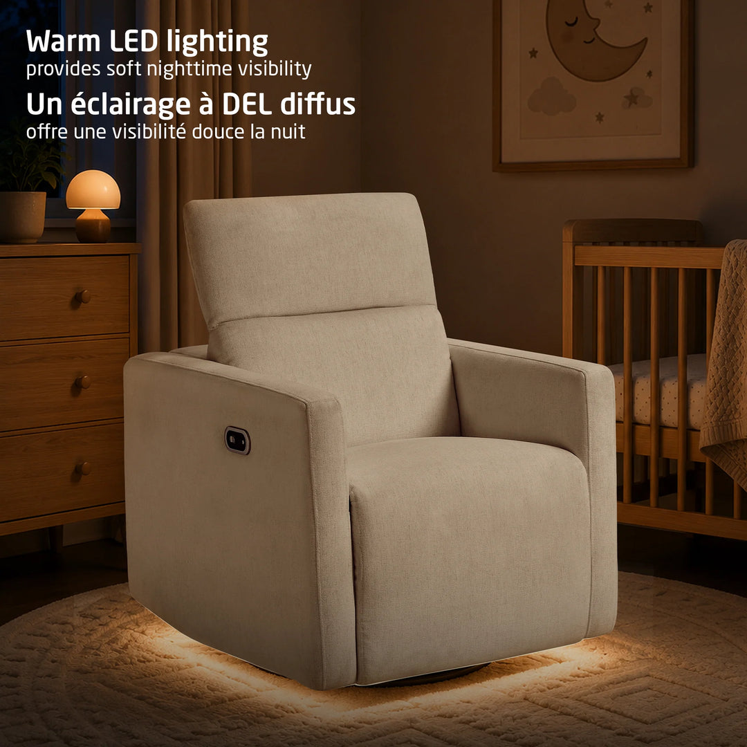Maxi Cosi Isla Swivel Glider &amp; Power Recliner (Vanilla)