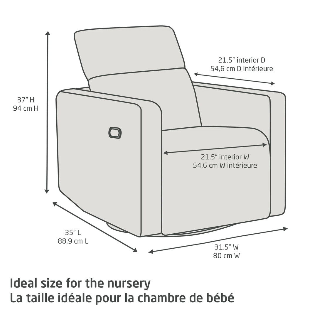 Maxi Cosi Isla Swivel Glider &amp; Power Recliner (Vanilla)