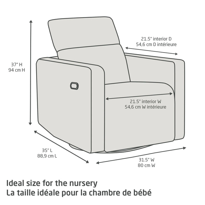 Maxi Cosi Isla Swivel Glider &amp; Power Recliner (Vanilla)
