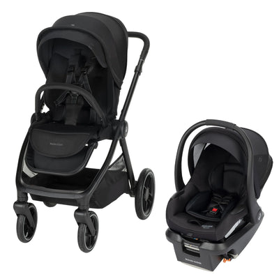 Maxi Cosi Oxford Stroller & Mico Luxe+ Travel System (Twillic Black)