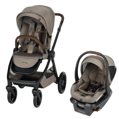 Maxi Cosi Oxford Stroller & Mico Luxe+ Travel System (Twillic Truffle)