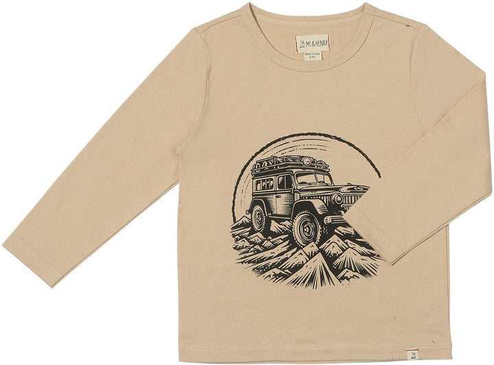 Me & Henry Cherokee Raglan Tee (Tan Jeep)