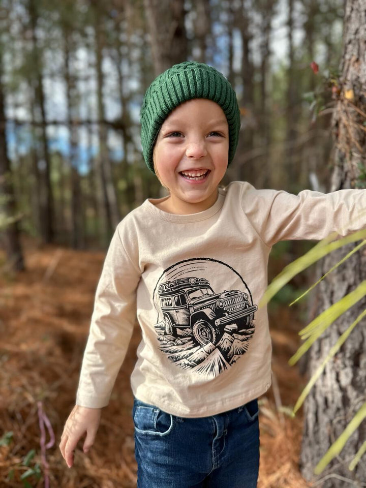 Me & Henry Cherokee Raglan Tee (Tan Jeep)