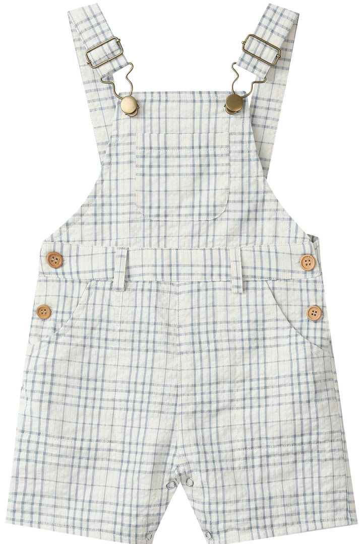 Me &amp; Henry Galleon Overalls (Chambray/Cream Plaid)