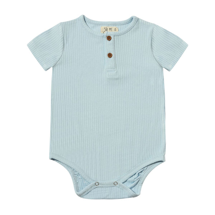 Me & Henry Jibe Onesie (Blue Rib)