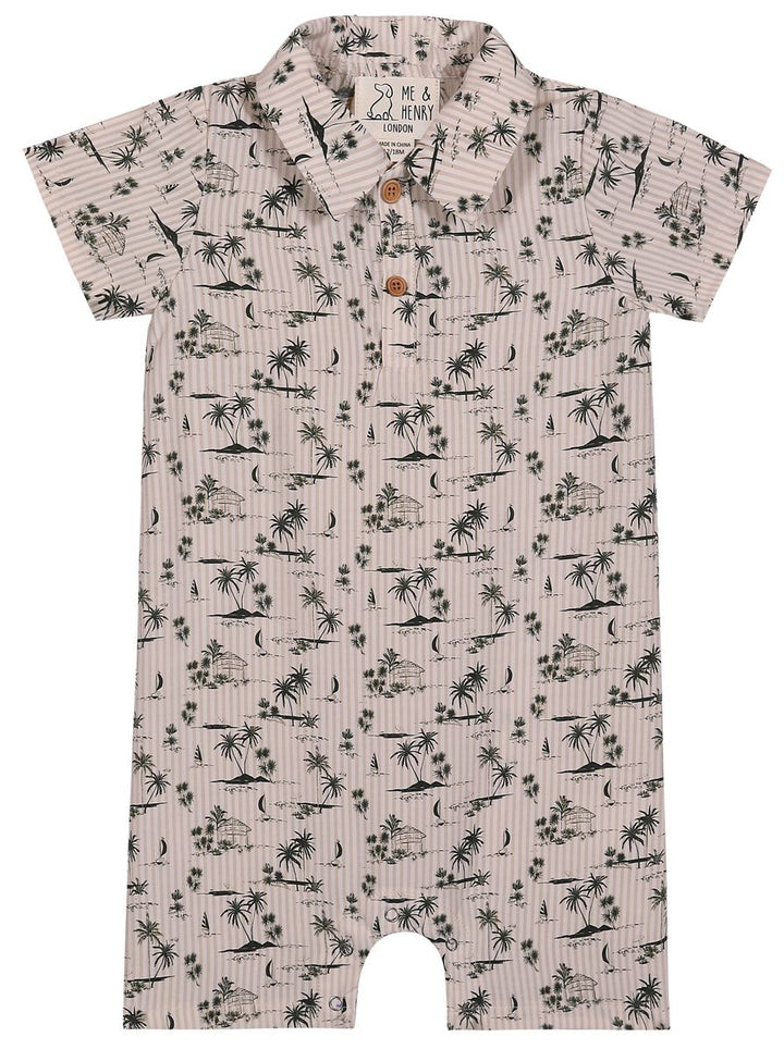 Me &amp; Henry Molokai Romper (Beige Island)