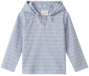 Me & Henry St. Ives Hooded Top (Chambray Plaid)