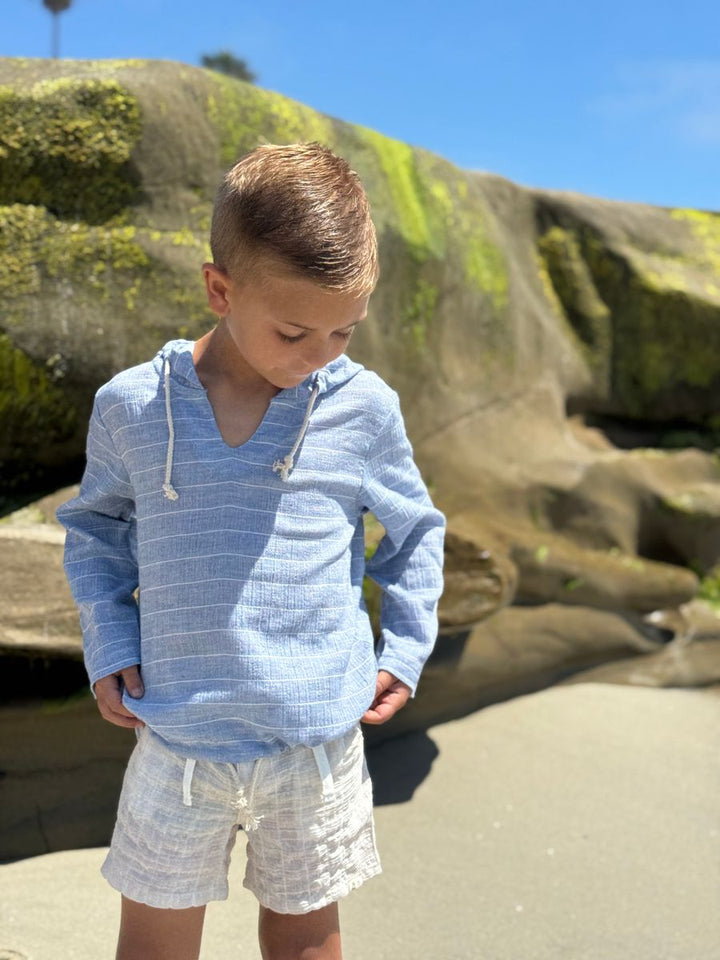 Me &amp; Henry St. Ives Hooded Top (Chambray Plaid)