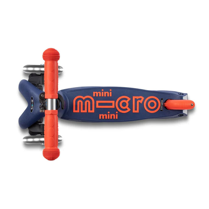 Micro Scooter Mini Deluxe Foldable LED Scooter (Navy)