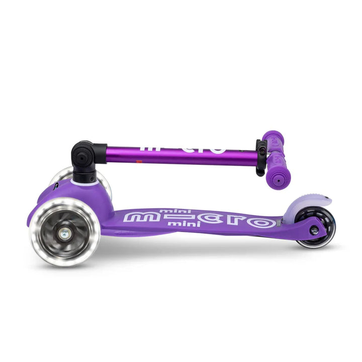 Micro Scooter Mini Deluxe Foldable LED Scooter (Purple)