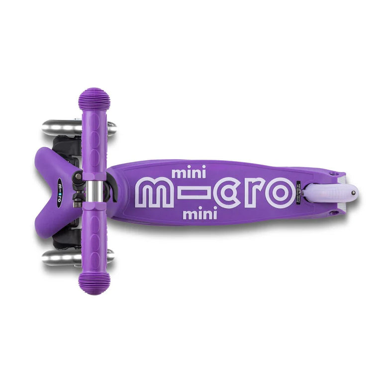 Micro Scooter Mini Deluxe Foldable LED Scooter (Purple)