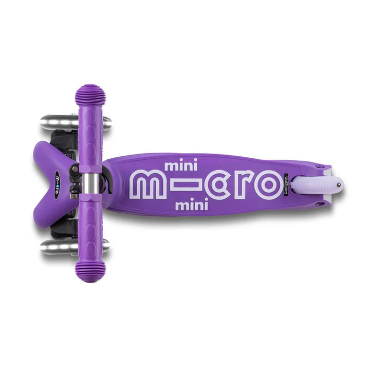 Micro Scooter Mini Deluxe Foldable LED Scooter (Purple)