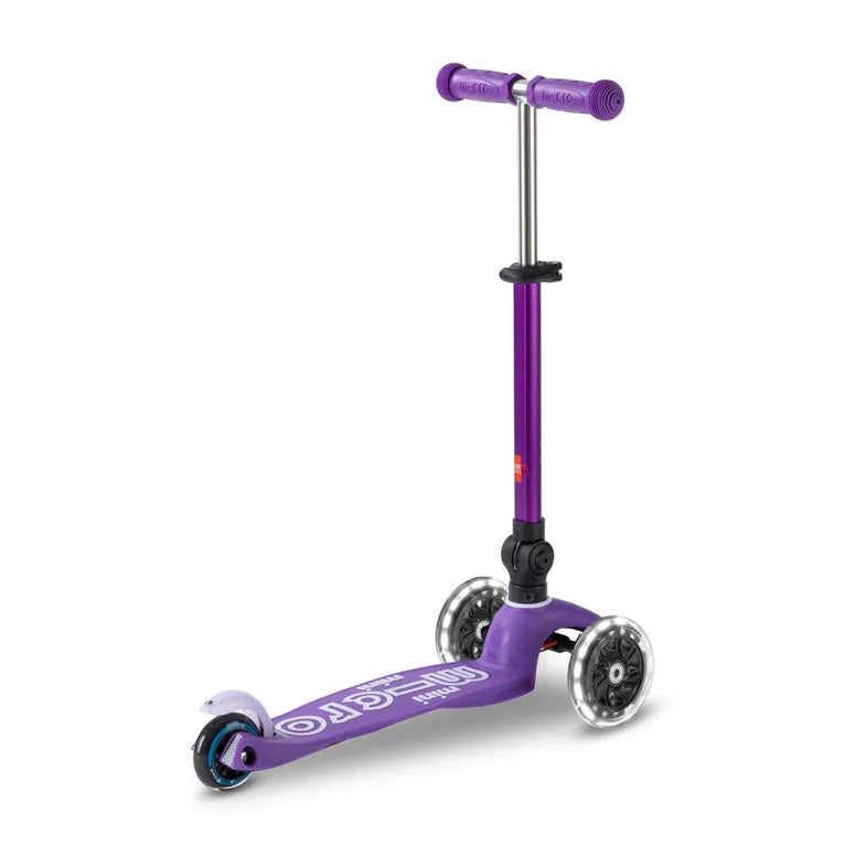 Micro Scooter Mini Deluxe Foldable LED Scooter (Purple)