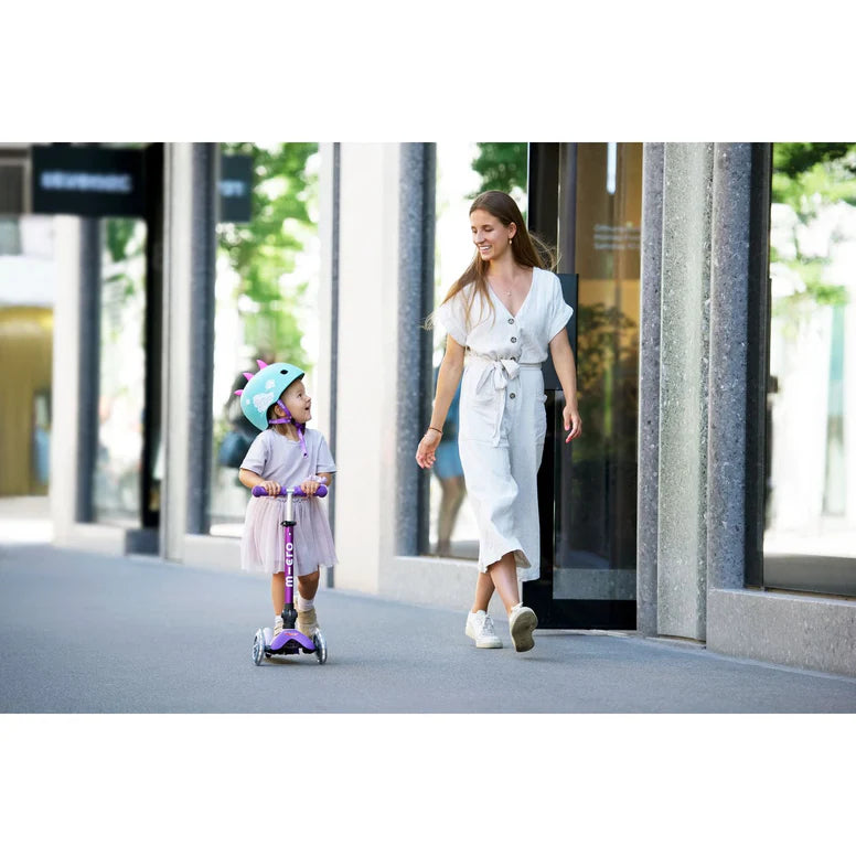 Micro Scooter Mini Deluxe Foldable LED Scooter (Purple)