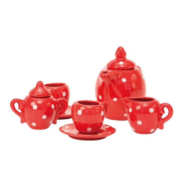 Moulin Roty Ceramic Tea Set (Red)