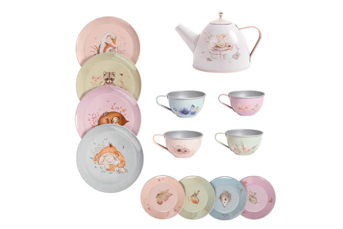Moulin Roty Les Roasalies Metal Tea Set