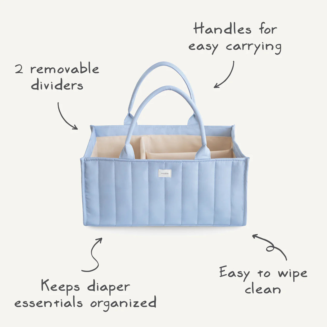 Mushie Diaper Caddy (Pastel Blooms)