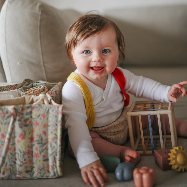 Mushie Diaper Caddy (Pastel Blooms)