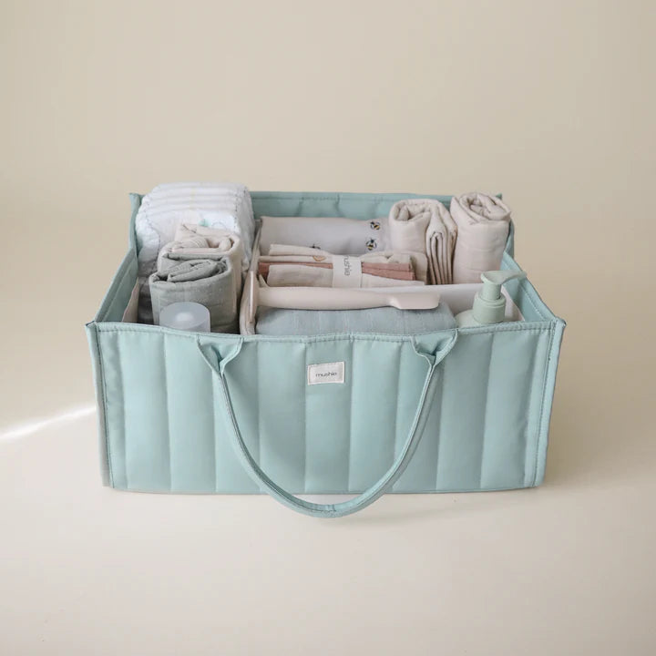 Mushie Diaper Caddy (Roman Green)