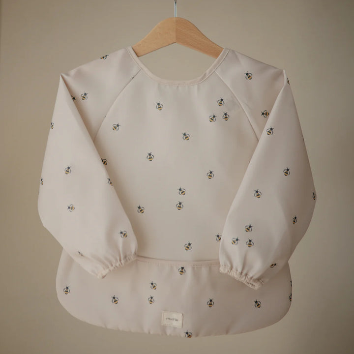 Mushie Long Sleeve Bib (Bees)