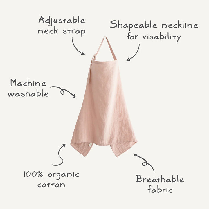 Mushie Muslin Nursing Cover (Fog)