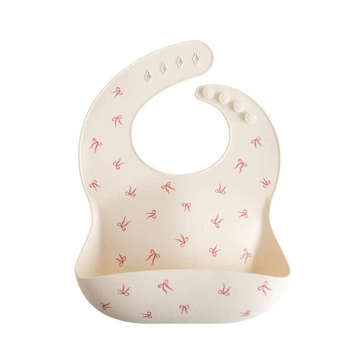Mushie Silicone Baby Bib (Bows)