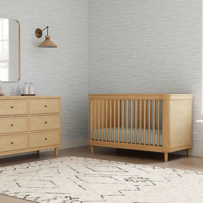Namesake Marin with Cane 3-in-1 Convertible Crib (Honey/Honey Cane)
