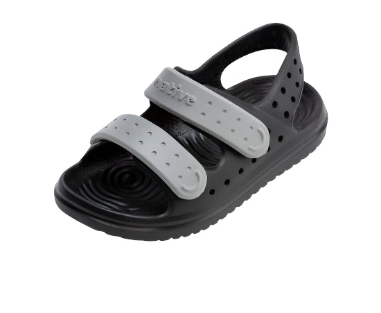 Native Chase Little Kid (Jiffy Black/Satellite Grey)