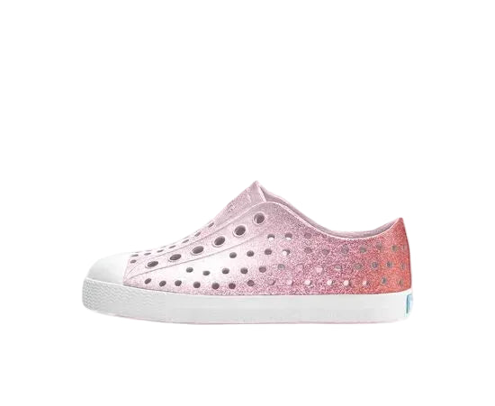 Native Jefferson Bio-Bling Kids (Barely Samba Bling/Shell White)