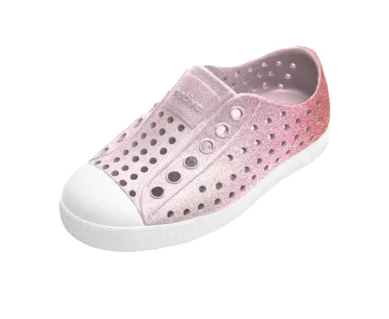 Native Jefferson Bio-Bling Kids (Barely Samba Bling/Shell White)