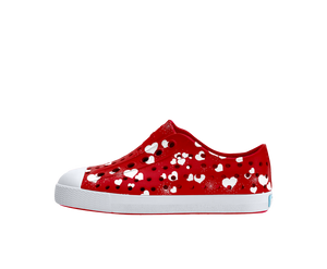 Native Jefferson Print Kids (Ruby Red/Shell White/Heart Fireworks) - CLEARANCE