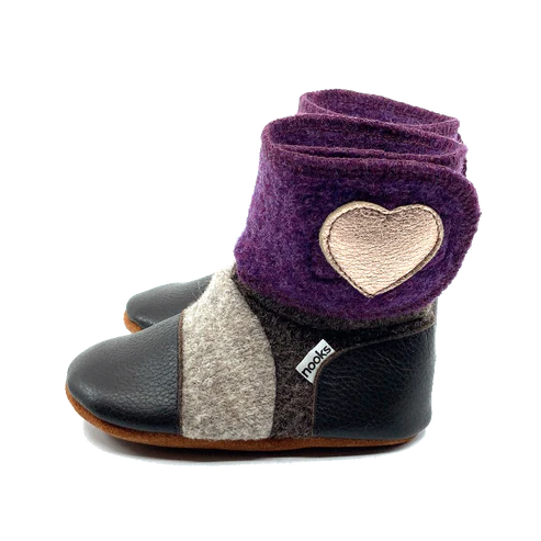 Nooks Design Felted Wool Booties (Juniper)