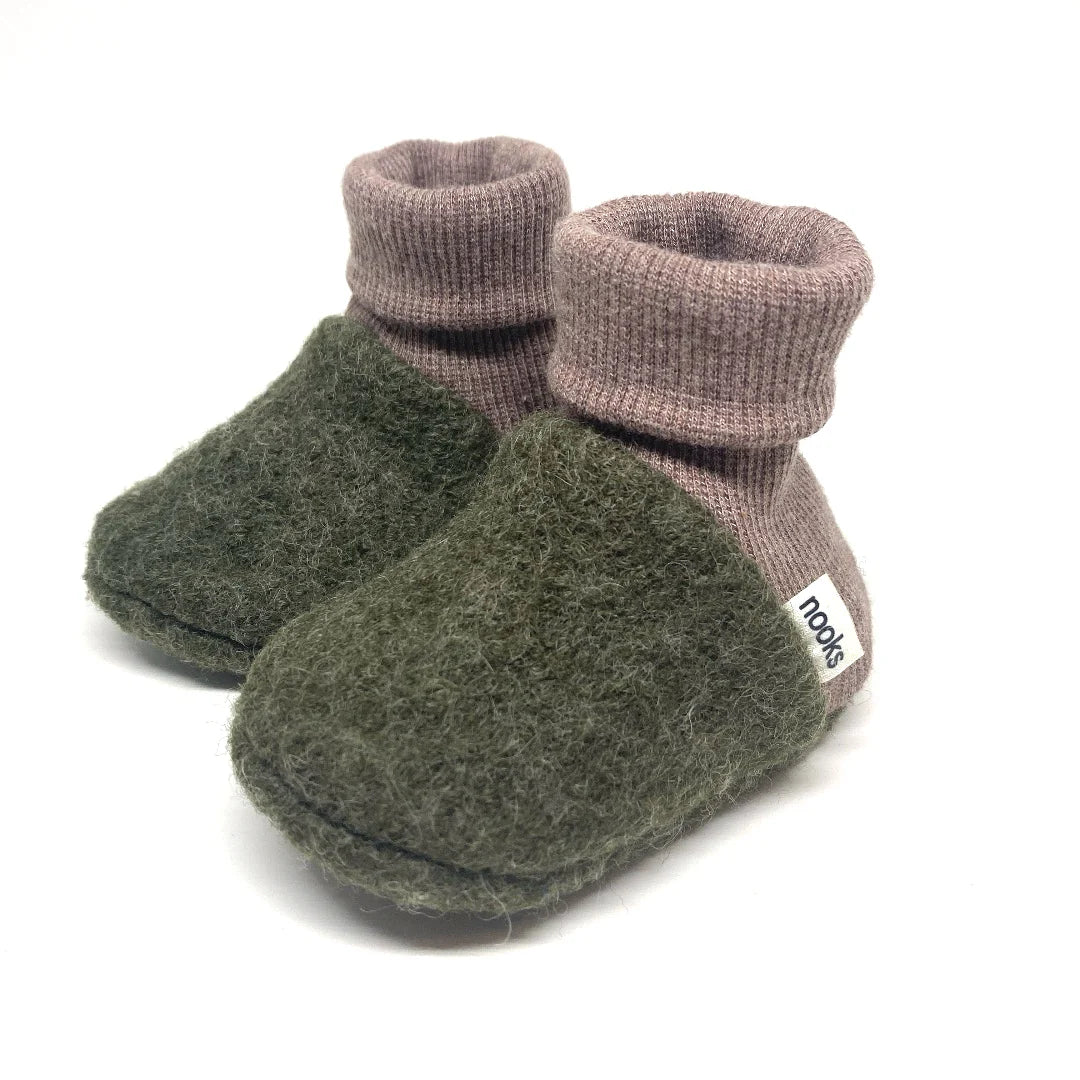 Nooks Design Pre-Walking Booties (Coastal Forest)