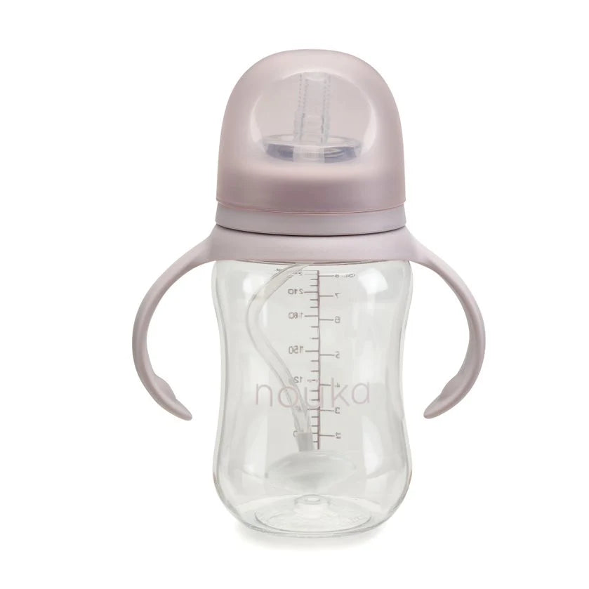 noüka Transitional Sippy/Weighted Straw Cup (Bloom)
