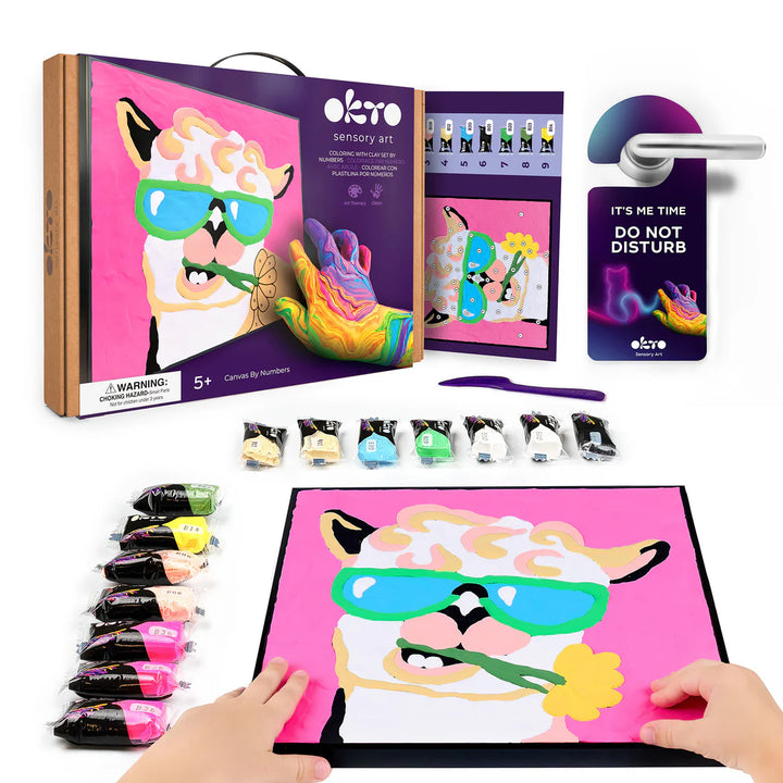 Okto Colouring With Clay By Numbers (Llama)