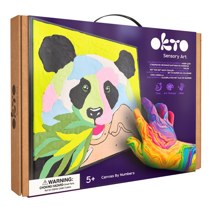 Okto Colouring With Clay By Numbers (Panda)