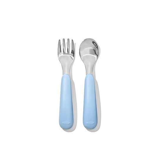 Oxo Tot On-the-Go Fork and Spoon Set (Dusk)