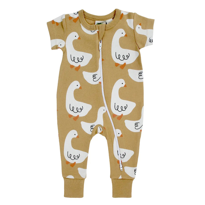 Parade 2-Way Zip Romper (Goose)