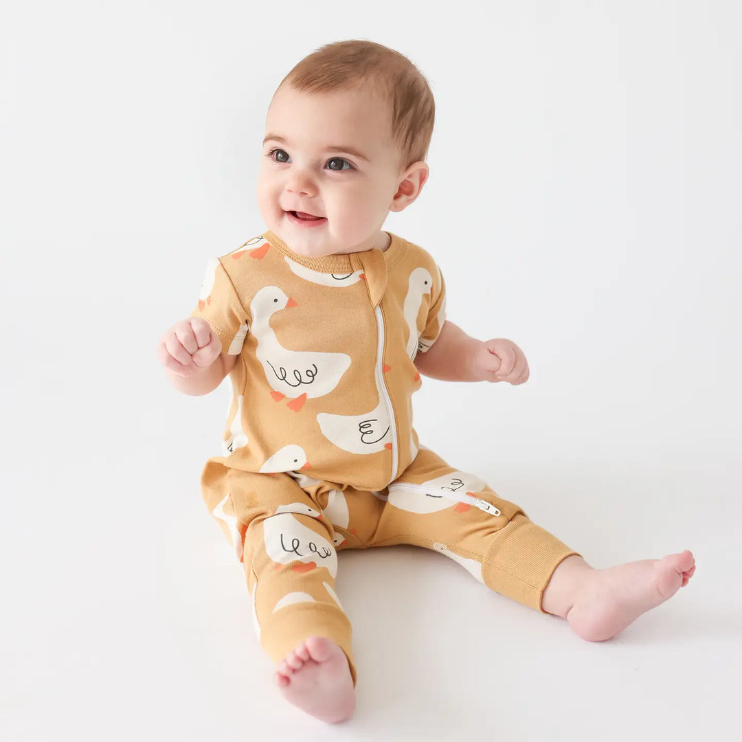 Parade 2-Way Zip Romper (Goose)